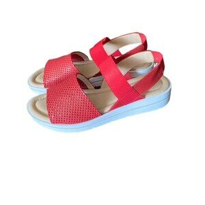 Spring Step Red Travel Flat Sandal 40
